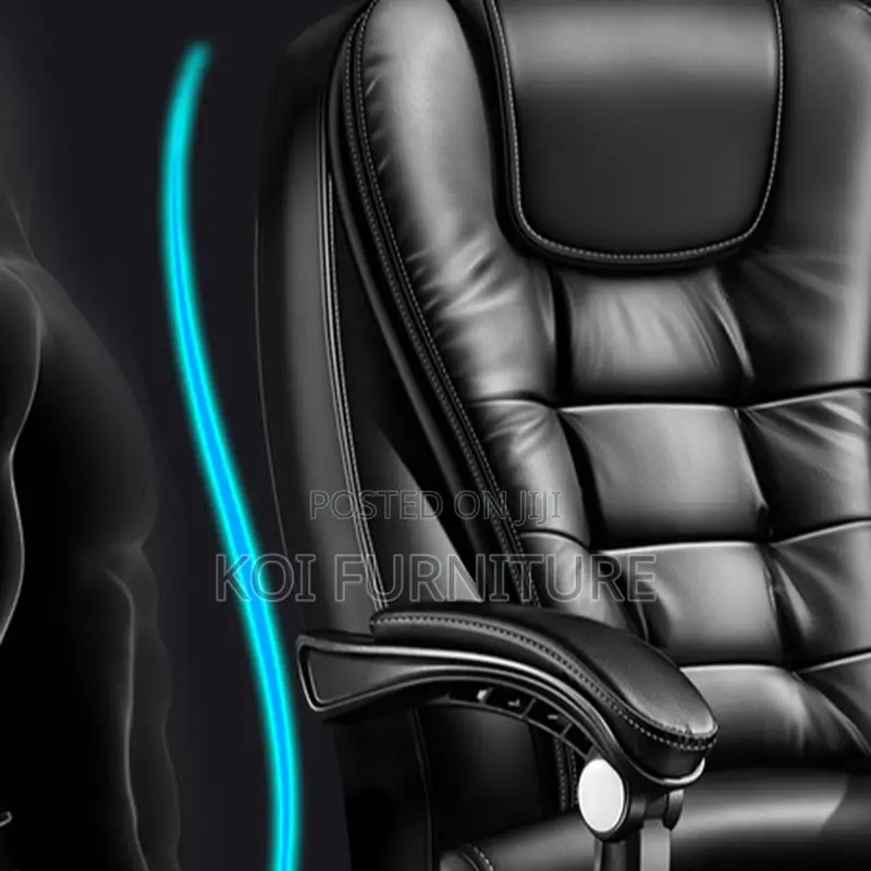 Office Chair; Leather 
Ergonomic Office Chair With Simplistic Style