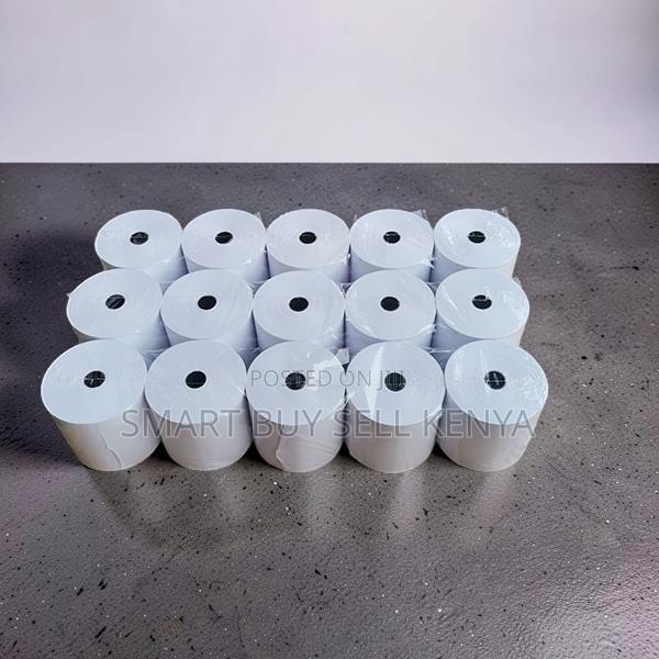High-Speed Printing 15pcs of 80mm by 80mm by 13mm Thermal Paper Rolls