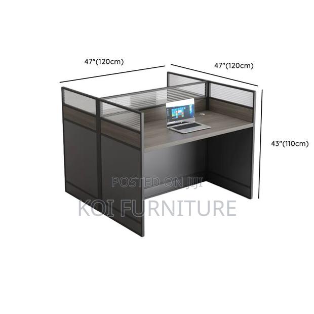 Office Workstation; Gray Rectangular Two User Workstation - thumbnail 8