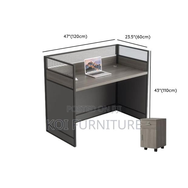 Office Workstation; Gray Rectangular Two User Workstation - thumbnail 13