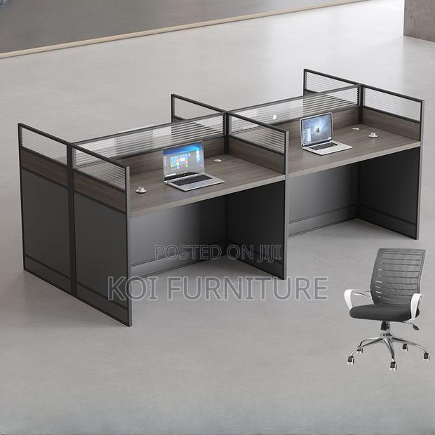 Office Workstation; Gray Rectangular Two User Workstation - thumbnail 16