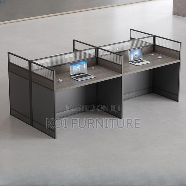 Office Workstation; Gray Rectangular Two User Workstation - thumbnail 18