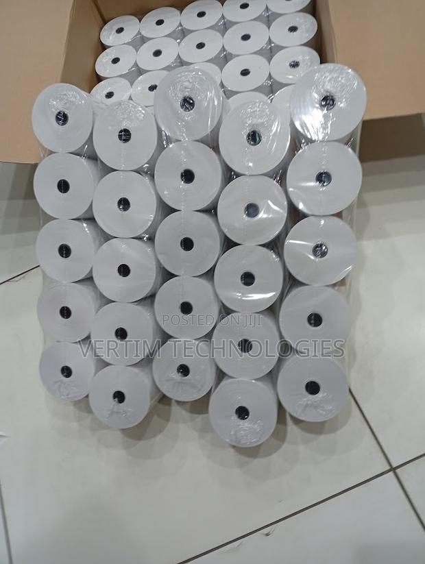 A Full Carton Box 50 Pieces 80mm by 80mm by 13mm Thermal Paper Rolls