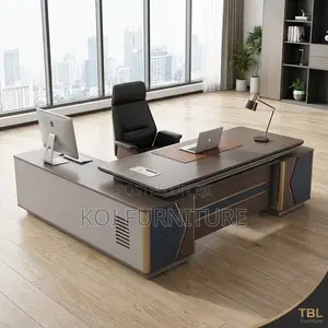 Office Desk; L Shaped Presidential 2.4m Executive Desk