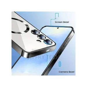 Clear Magsafe With Camera Lens Protector for Samsung Galaxy A16- Black