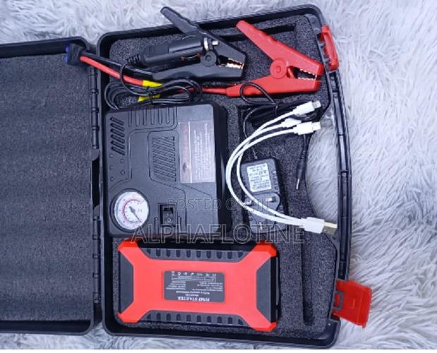 12v Portable Jump Starter With Aircompressor, Inflator Car Booster - main view