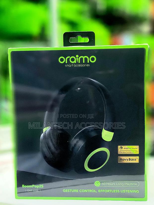 Oraimo Boompop 2 Enc Over-Ear Wireless Headphones - thumbnail 2