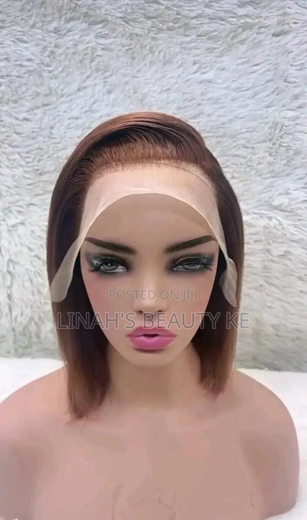 Human Hair Bob Wig With Highlights - main view