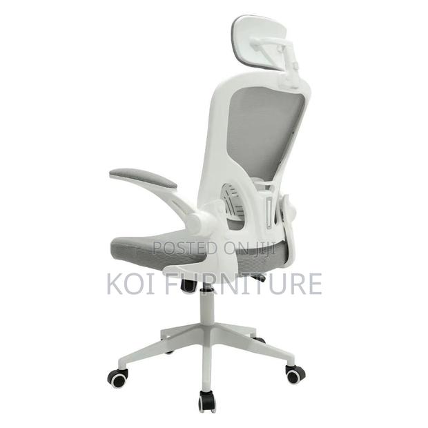 Office Chairs; White Ergonomic Office Chair - thumbnail 2