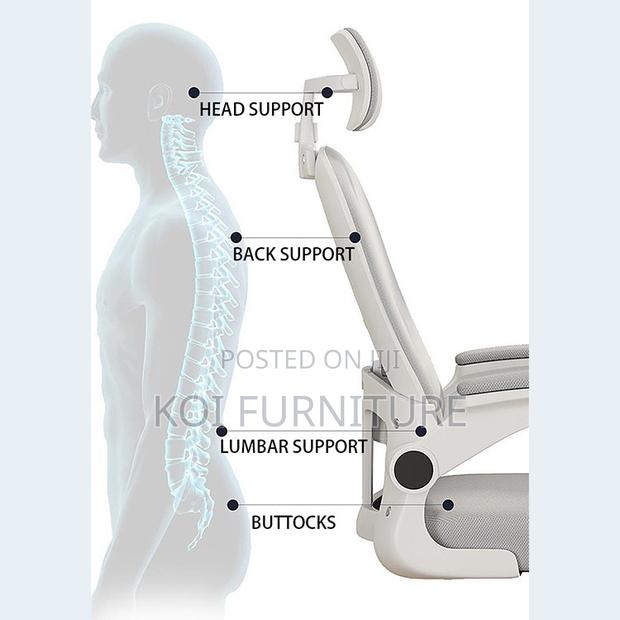 Office Chairs; White Ergonomic Office Chair - thumbnail 3