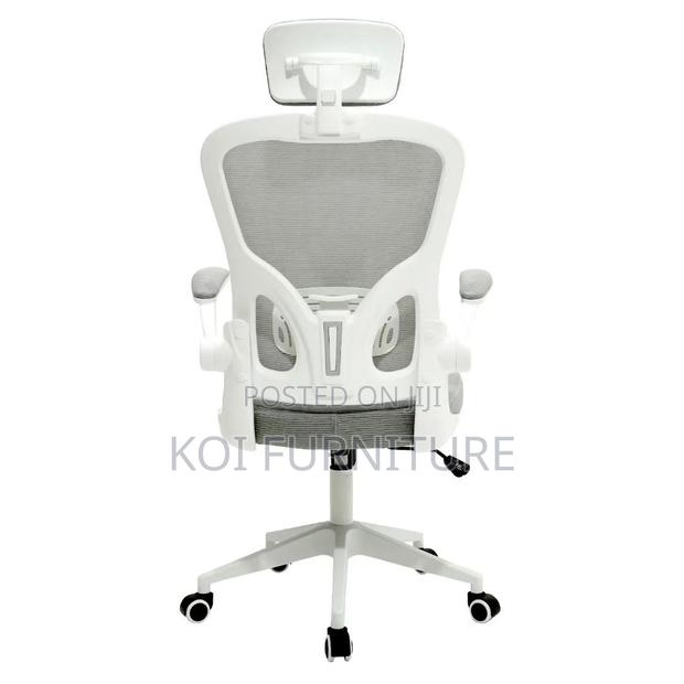Office Chairs; White Ergonomic Office Chair - thumbnail 4