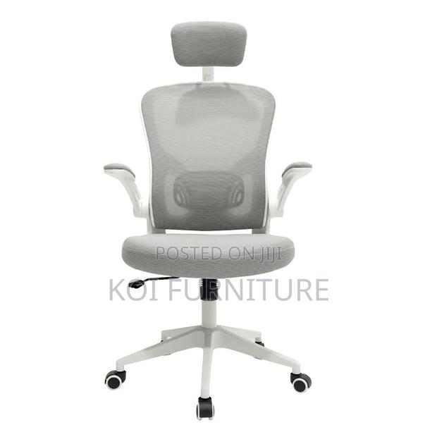 Office Chairs; White Ergonomic Office Chair - thumbnail 5