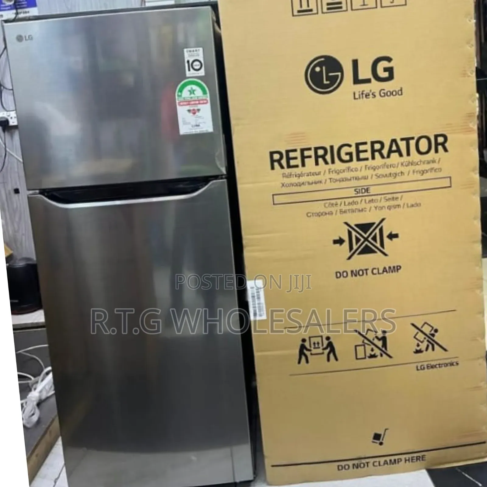 Lg 234l Silver No‐Frost Fridge With Top Mounted Freezer
