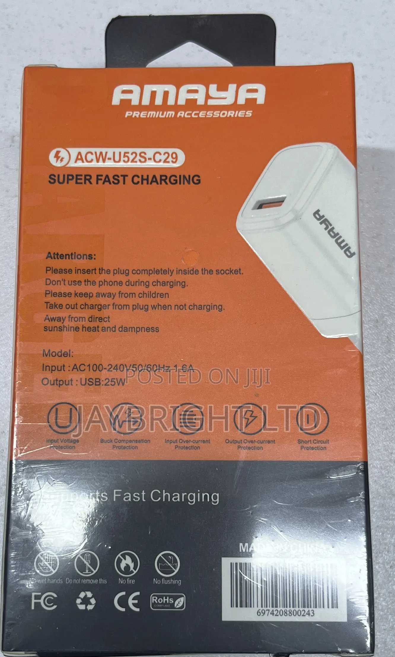 Amaya Acw-U52s-C29 Super Fast Charger 25w