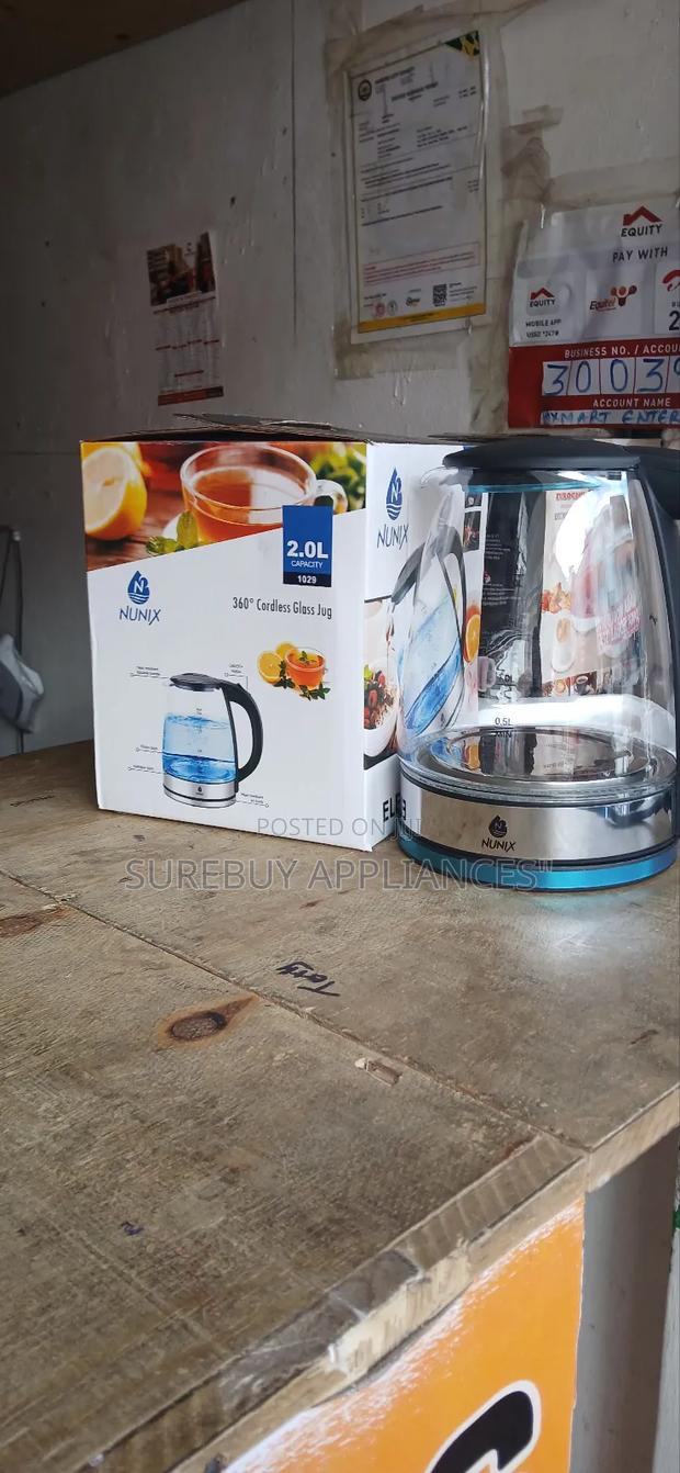 Nunix 2l Electric Glass Kettle Fast Boil With Led Light