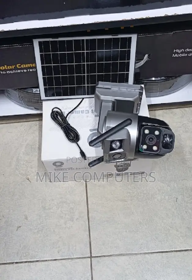 Pir Sensor Alarm 12mp 4g PTZ Rotating Dual Lens Solar Camera