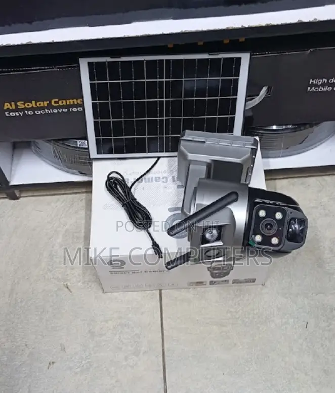 Two- Way Audio 12mp 4g PTZ Rotating Dual Lens Solar Camera