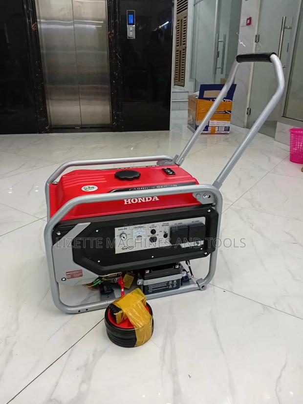 Portable 5.5kva Honda Petrol Generator Keystart With Wheels