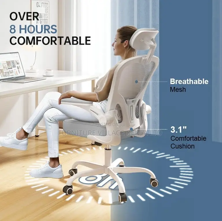 Desk Chairs: High-back Orthopedic Office Seat