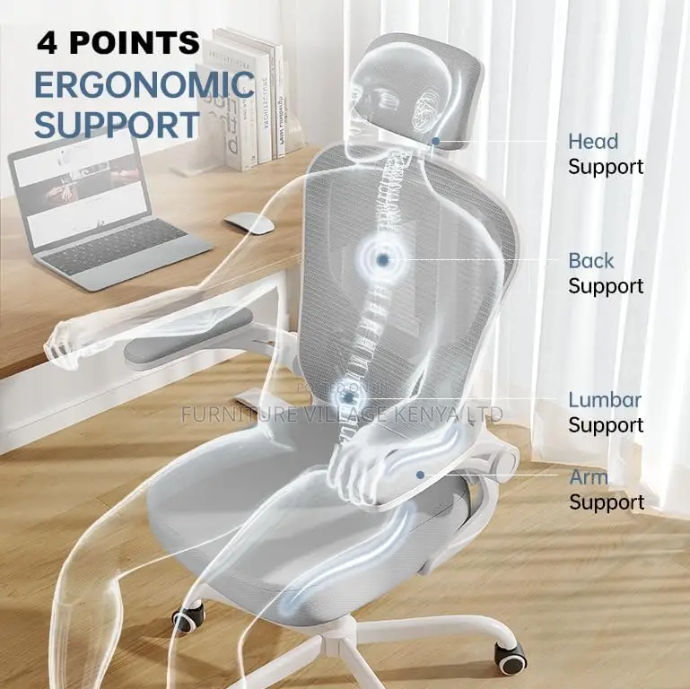 Desk Chairs: High-back Orthopedic Office Seat