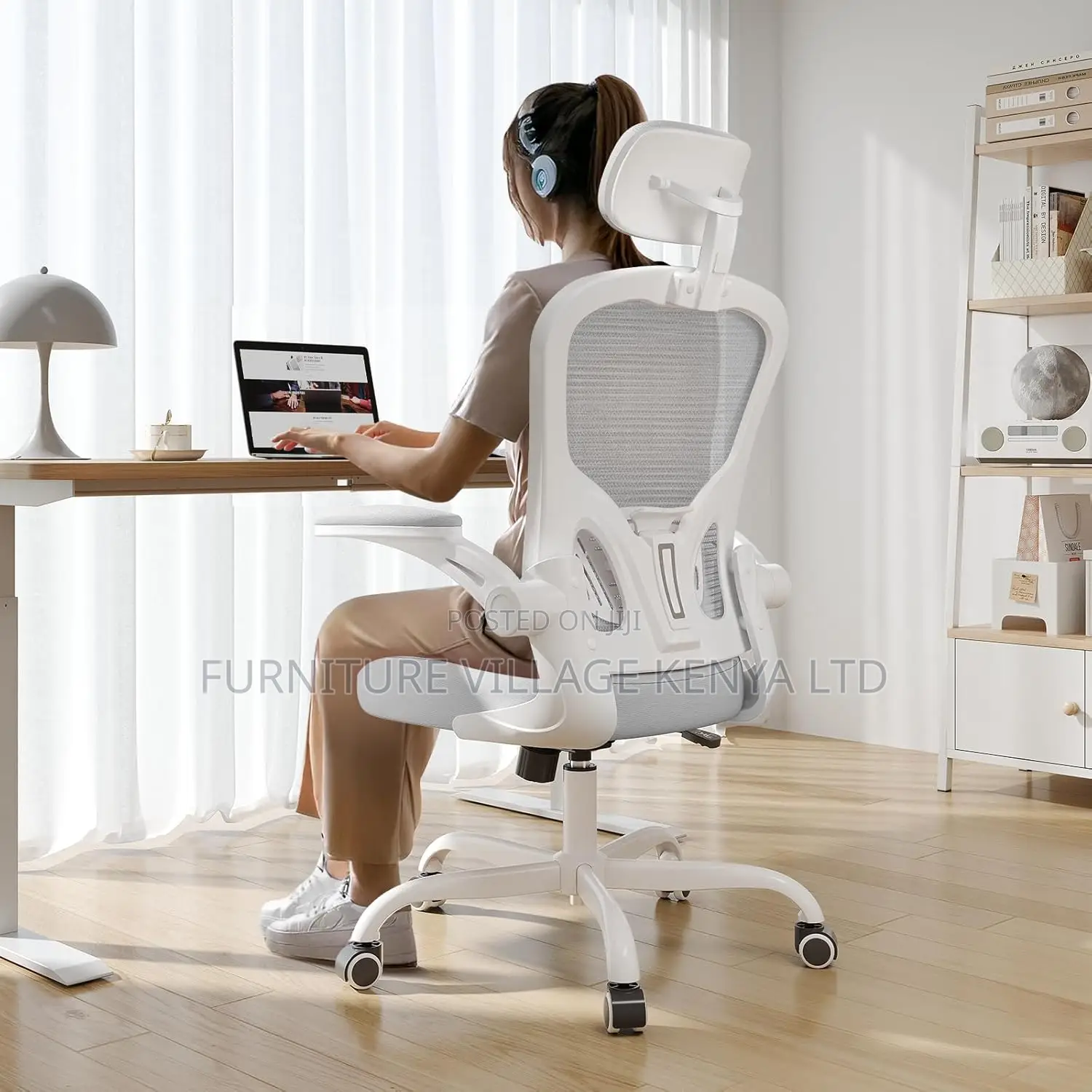 Desk Chairs: High-back Orthopedic Office Seat