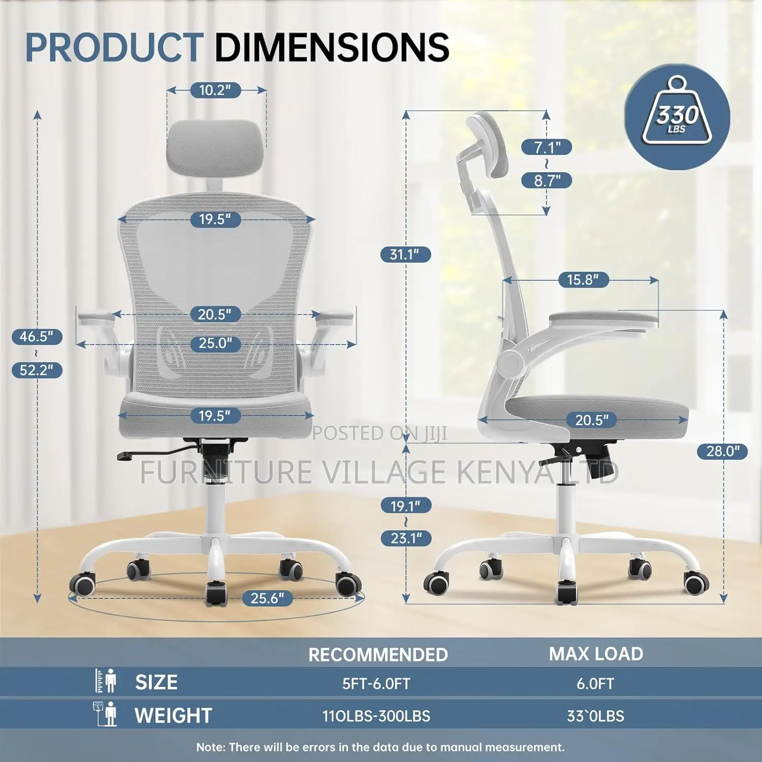 Desk Chairs: High-back Orthopedic Office Seat