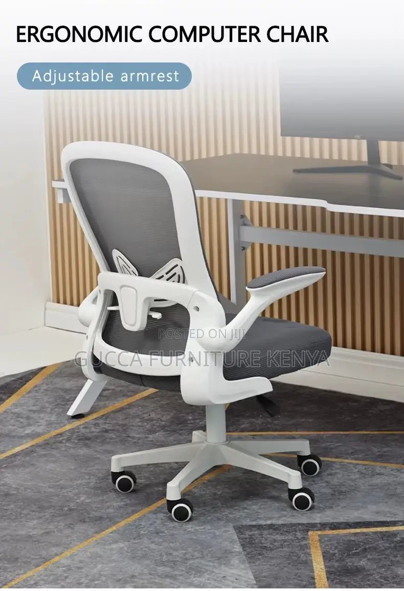 Ergonomic Mid-back Mesh Chair With Flip Arms