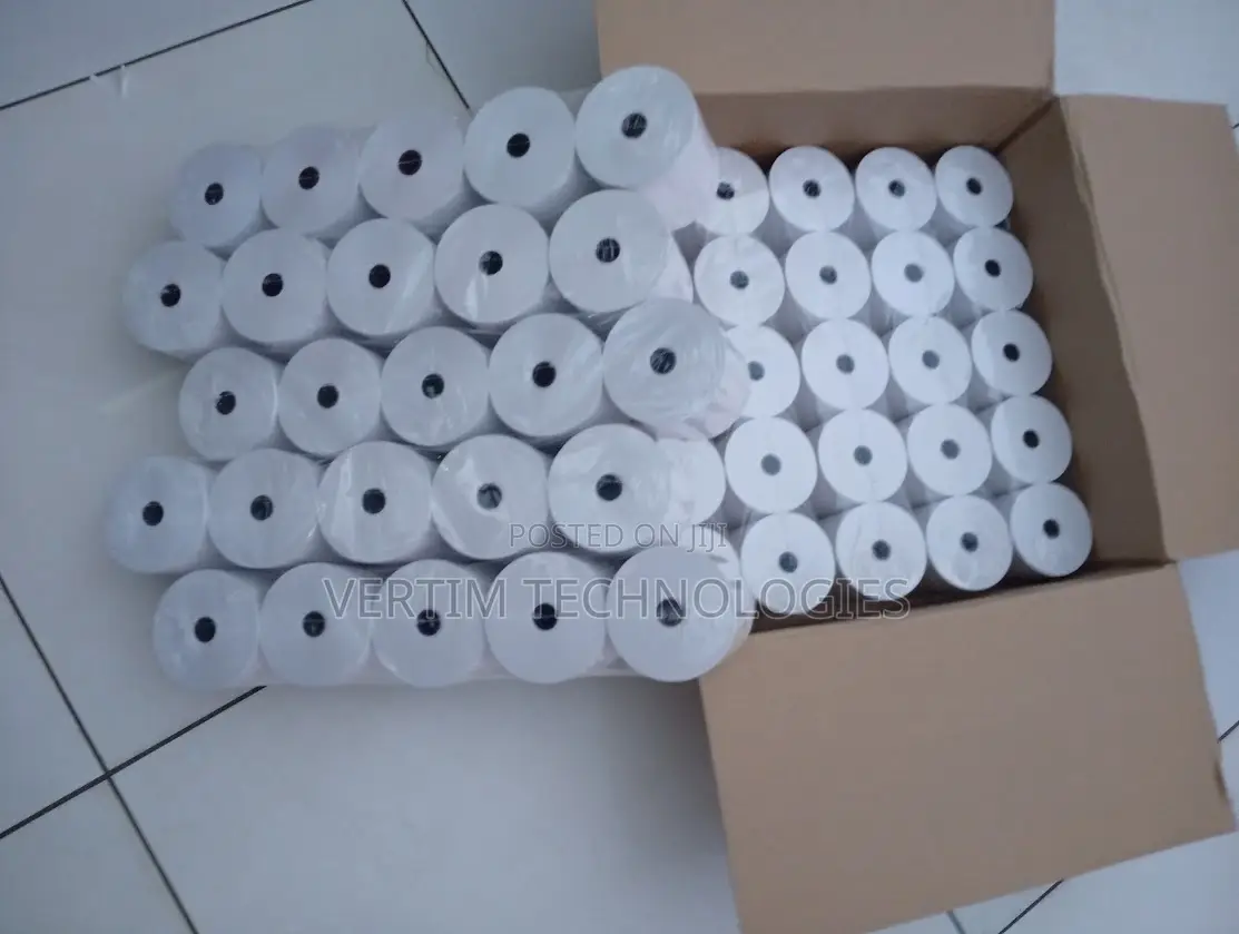 80*80mm Thermal Rolls a Box of 50pcs White