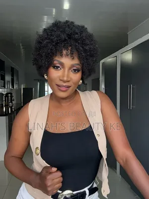 Human Hair Blend Afro Wig