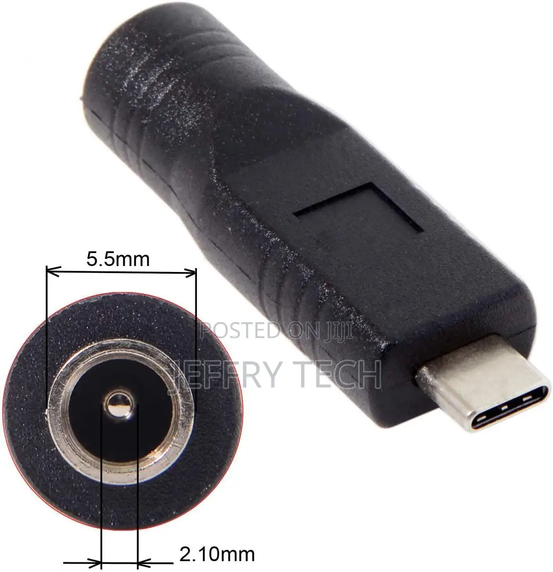 Cablecc Dc Jack Input to Usb-C Type-C Power Plug for (5.5 * 2.1mm)