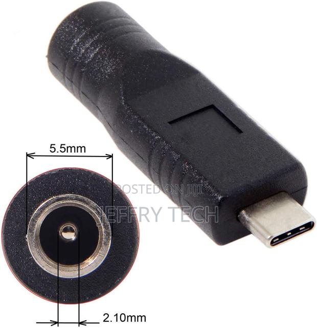 Cablecc Dc Jack Input to Usb-C Type-C Power Plug for (5.5 * 2.1mm)