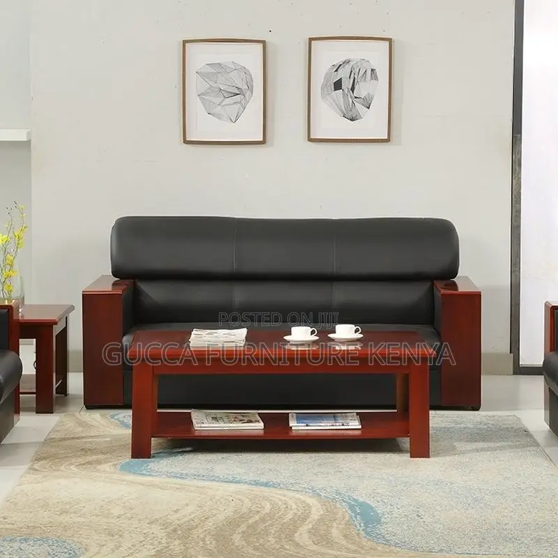 5-seater Leather Executive Reception Sofa Set