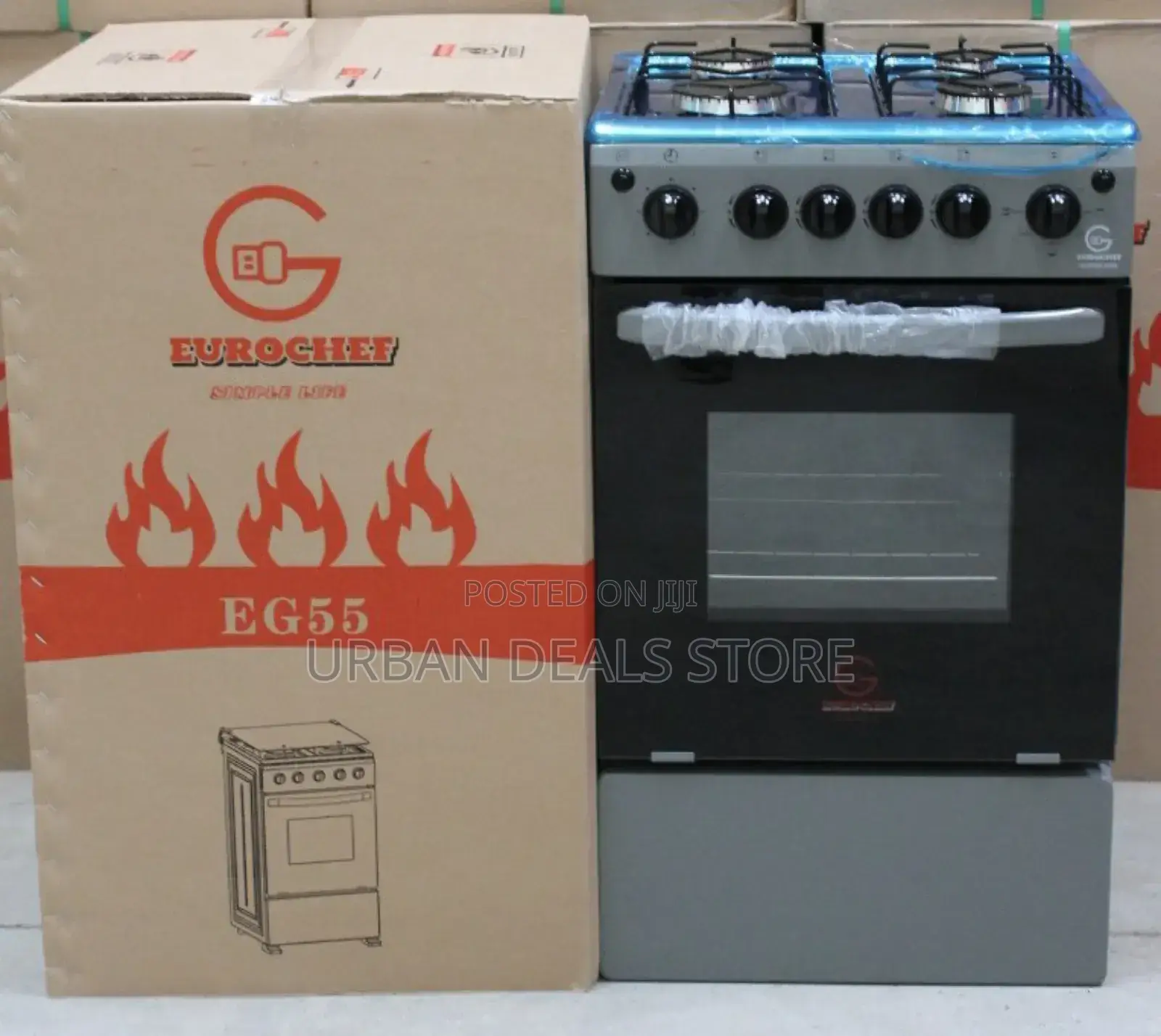 Eurochef Full Gas With Electric Oven +Timer Standing Cooker