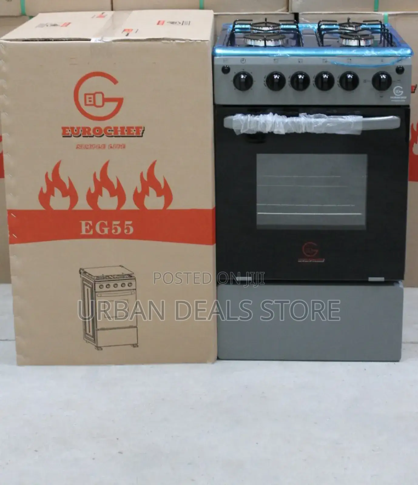 Eurochef Full Gas With Electric Oven +Timer Standing Cooker