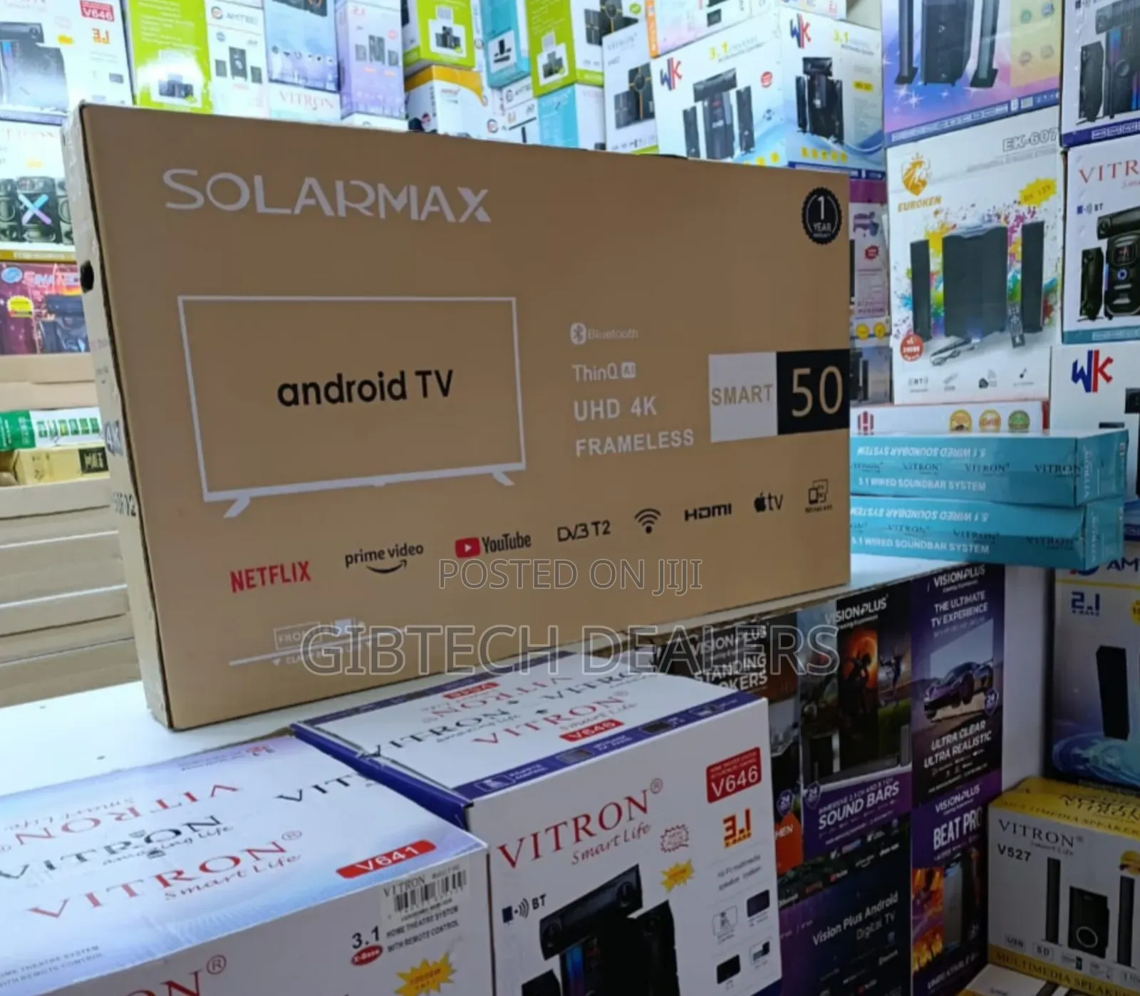 Solarmax 50inch Smart Android Tv Uhd Frameless Tv