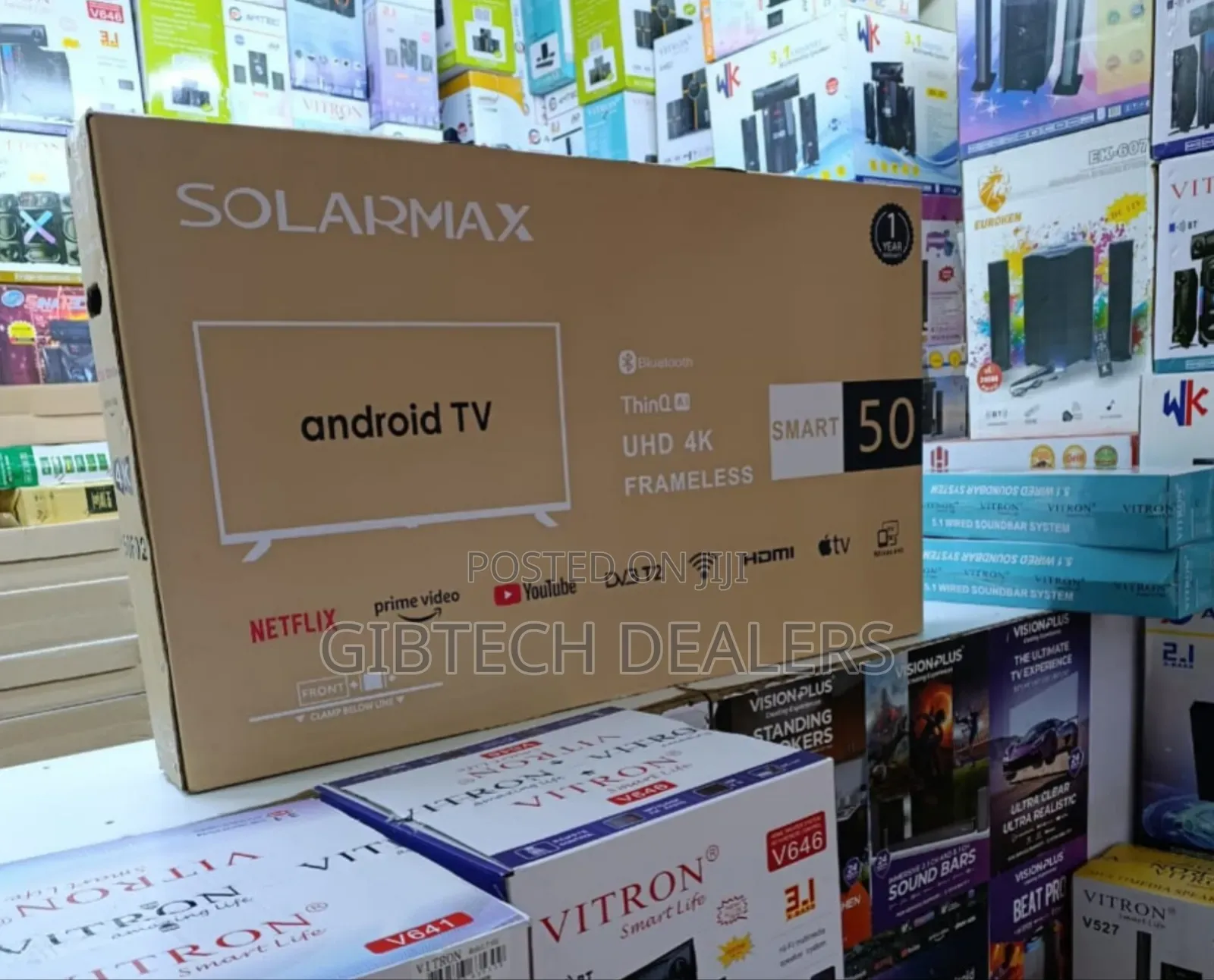 Solarmax 50inch Smart Android Tv Uhd Frameless Tv