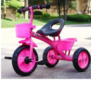 Kids Tricycle With Basket- Pink