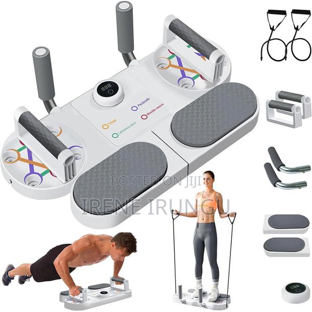 Smart Push Up Board With Timer and Resistance Bands - main view