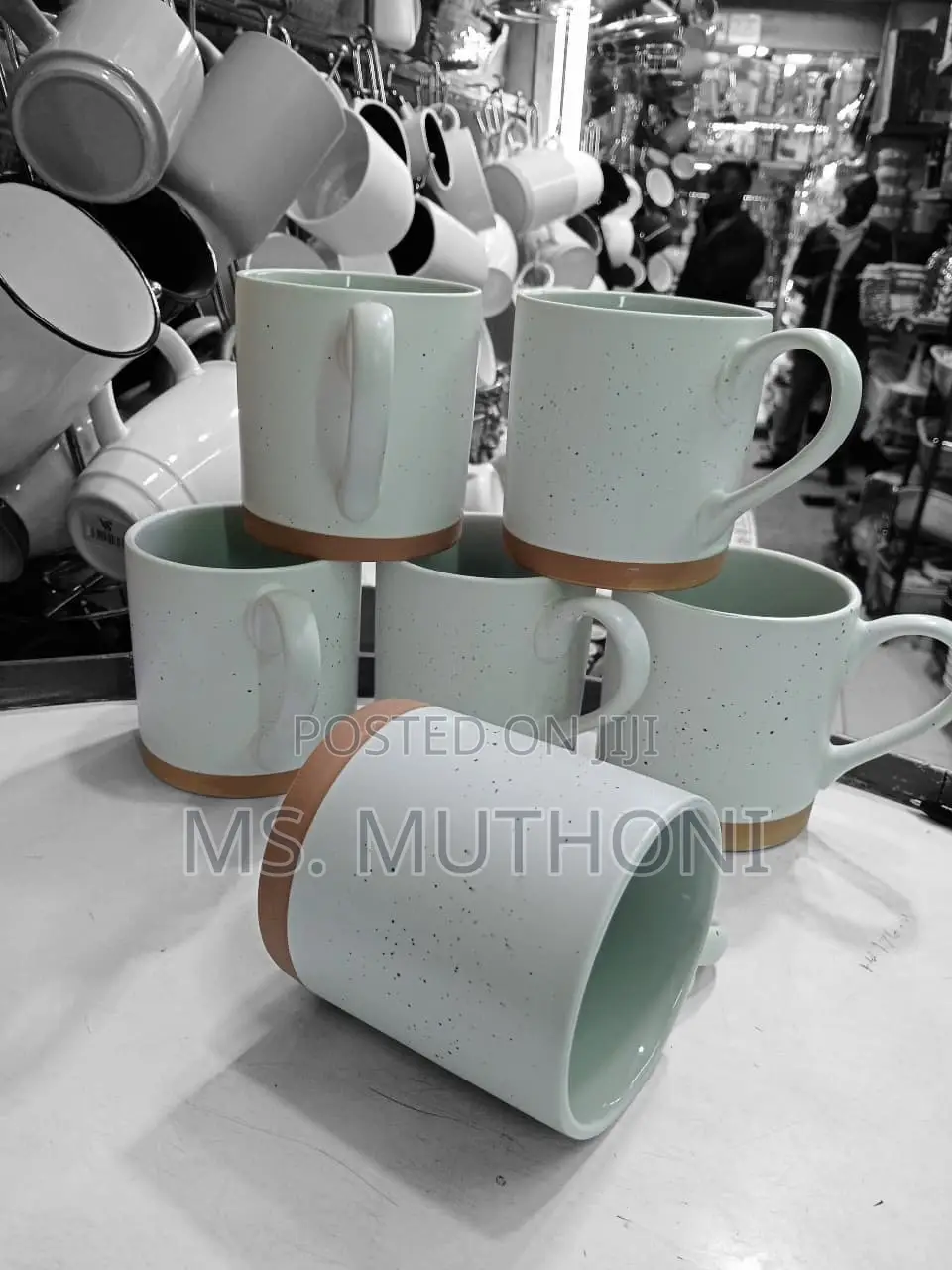 6 Pieces Ceramic Team Mugs