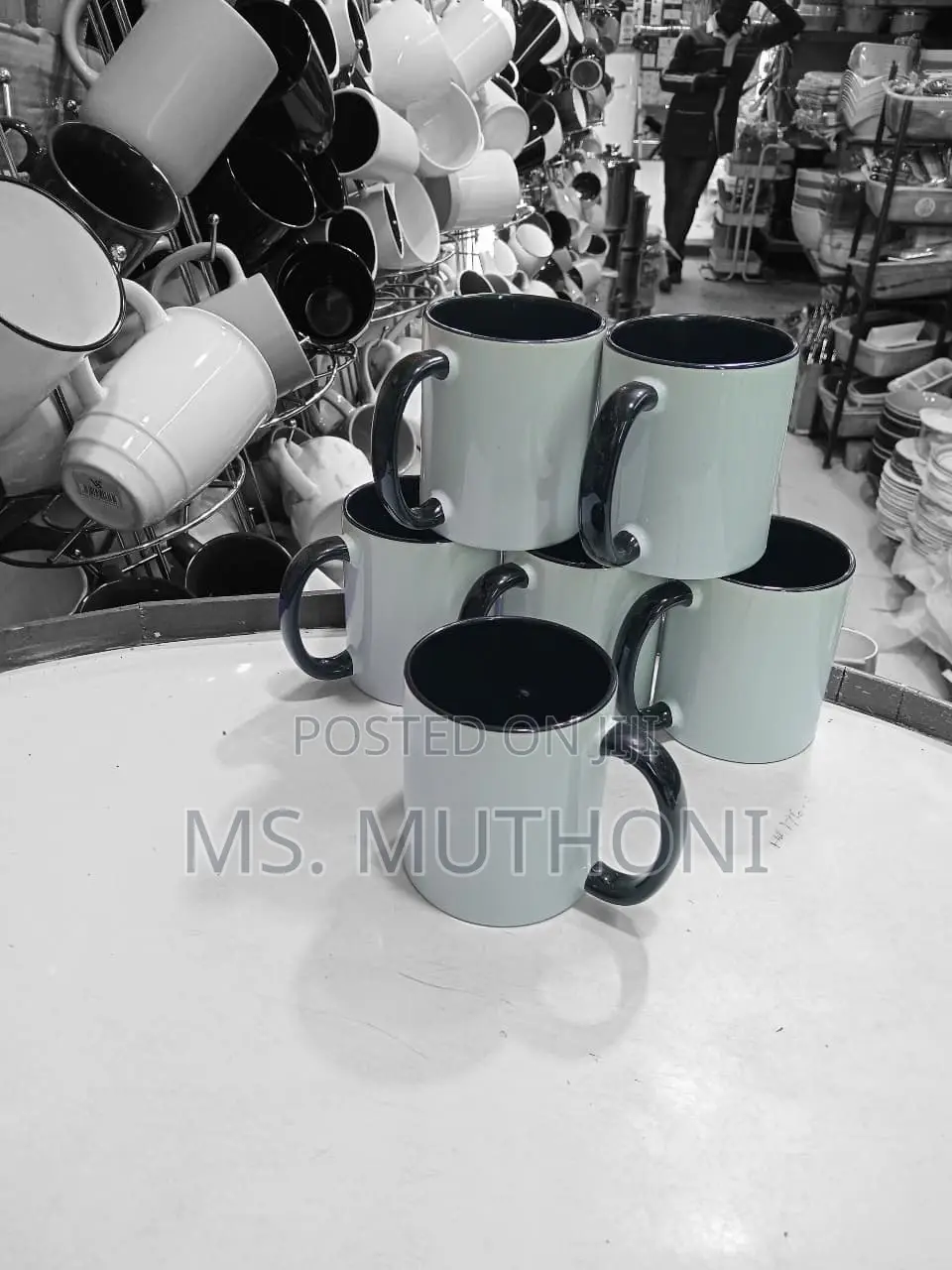 6 Pieces Ceramic Team Mugs