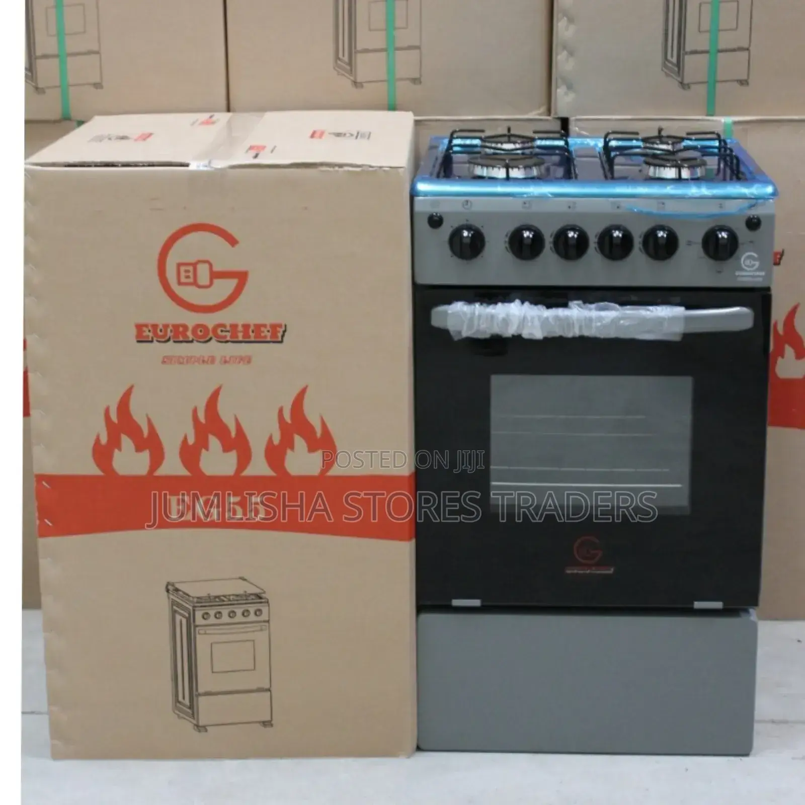 Eurochef Full Gas With Electric Oven +Timer Standing Cooker