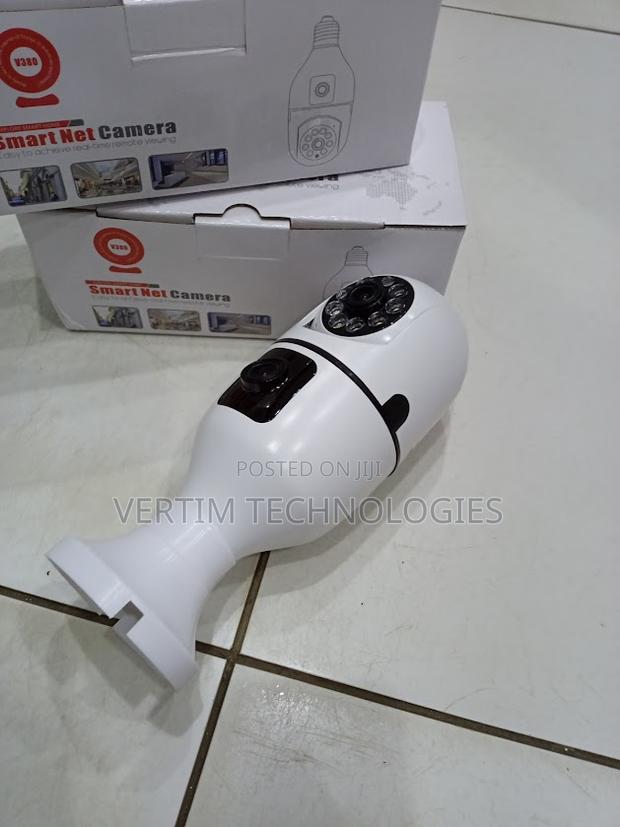 Indoor Security V380 Pro 1080p 2mp PTZ Dual Lens Wifi Bulb Camera