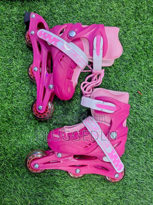 Pink Adjustable Roller Skates - main view
