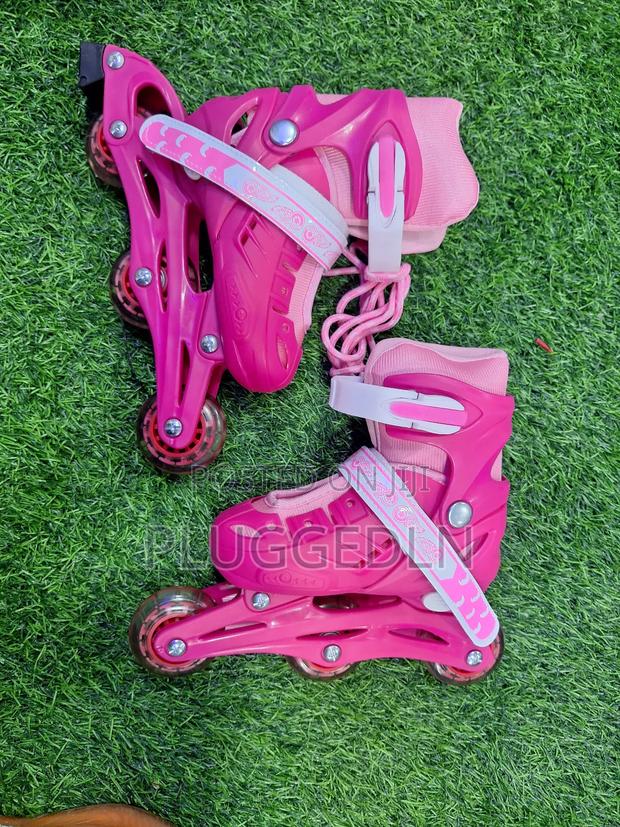 Pink Adjustable Roller Skates - thumbnail 3