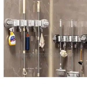 *4-Holes Multi-Purpose Hooks Mop Hanger / Rack