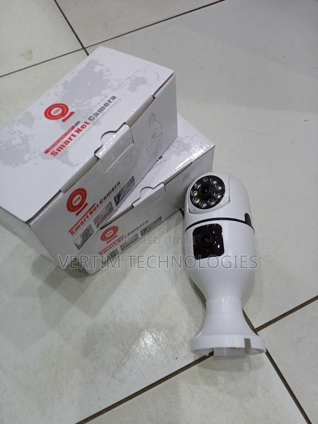 Dual Lens PTZ Wifi Bulb Security Camera Night Vision Smart Remote View