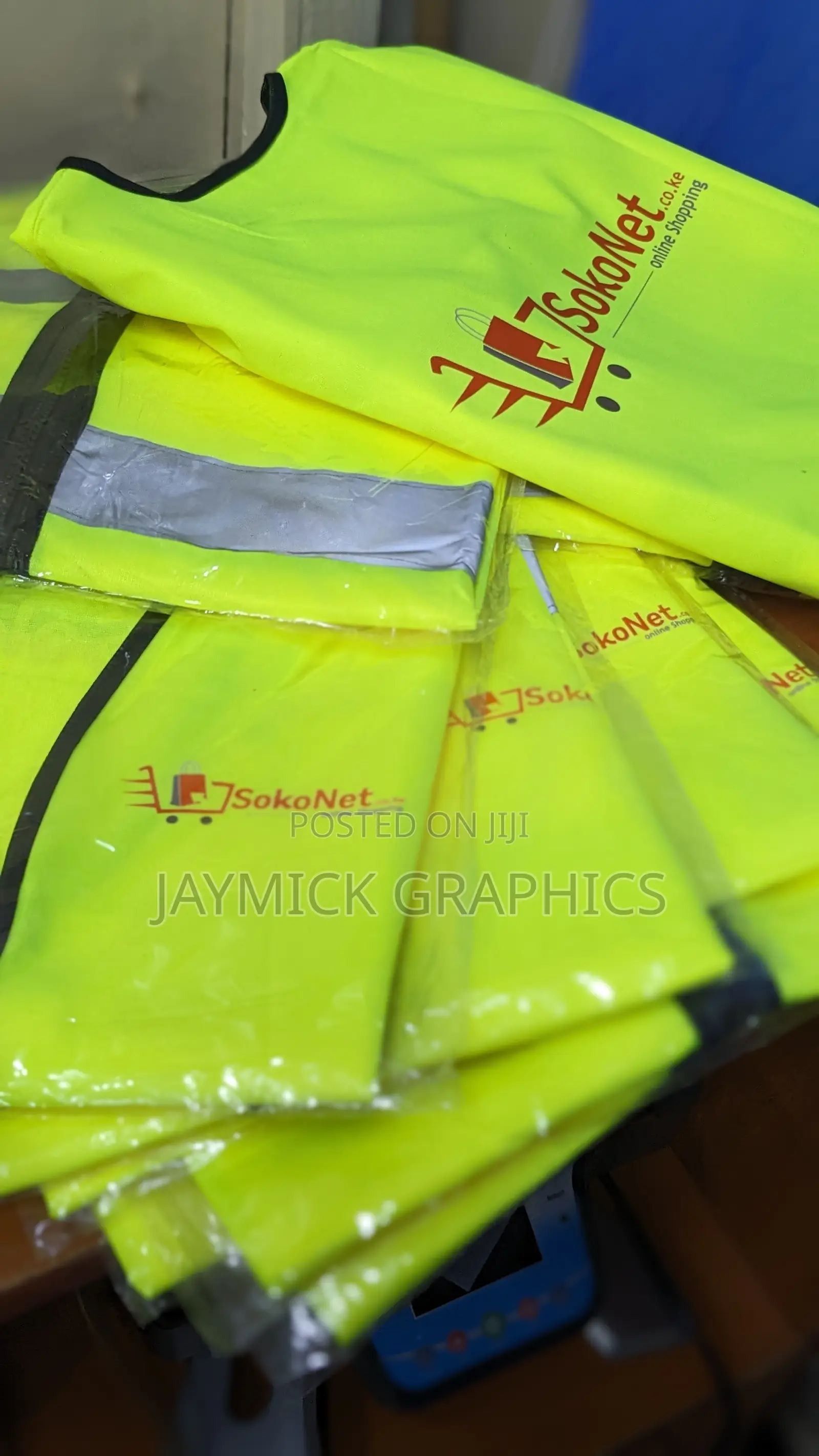 Reflector Jackets (Branded Velcro With Black Lining)