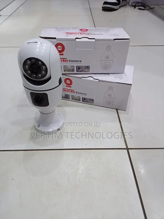 Dual Lens PTZ Panoramic 1080p Full Hd Smart Wireless Bulb CCTV Camera