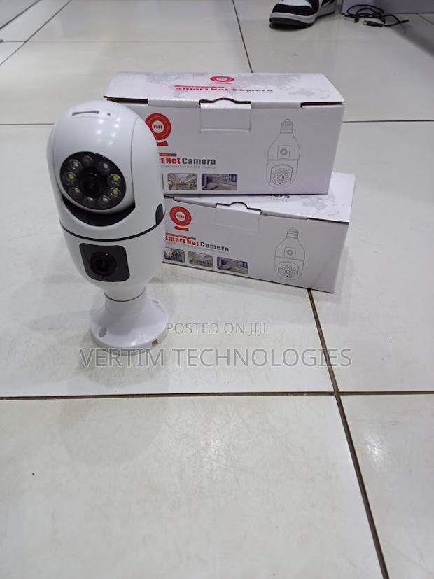 Dual Lens PTZ Panoramic 1080p Full Hd Smart Wireless Bulb CCTV Camera