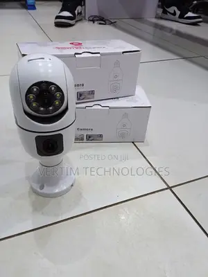 2mp Dual Lens Indoor PTZ Wifi Bulb Camera With Ai Human Detection